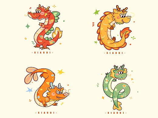 2024可爱小龙插画合集