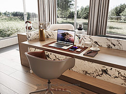 影焱视觉出品-原木色案例卧室