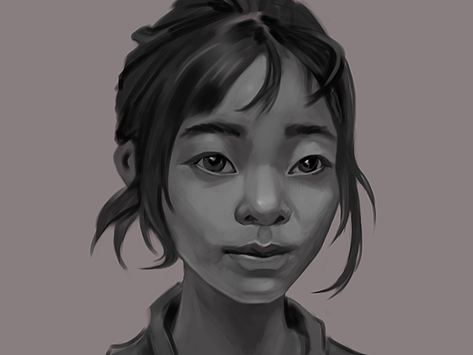 素描头像  板绘