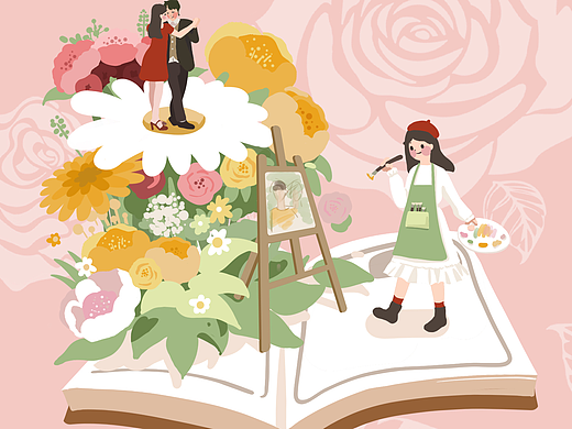 上好佳｜商业插画 情人节海报