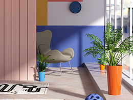 室内场景建模渲染