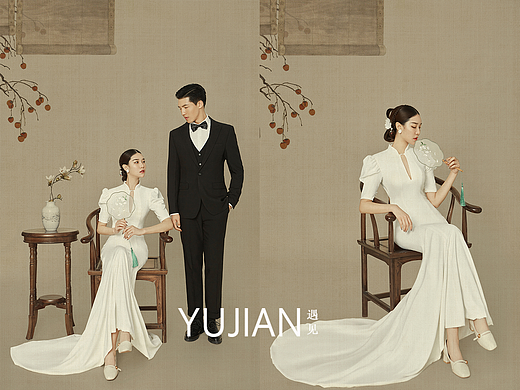 老公点名要拍的工笔画婚纱照，效果真是绝绝子啊~