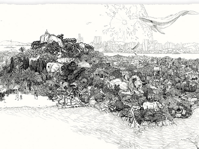 苏武老师新插画作品《海上花园 . 鼓浪屿》的创作过程
