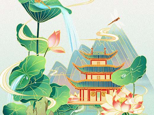 立夏国风海报