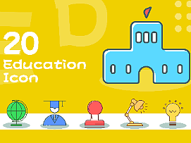 20个教育类可爱风格图标（个人主页-ZNjE4MzQ2NzI=） - 图案 - 站酷设计师低调的肥猪原创素材 - 站酷ZCOOL