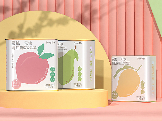 包装设计-Sunny喜铺无糖清口糖包装视觉设计