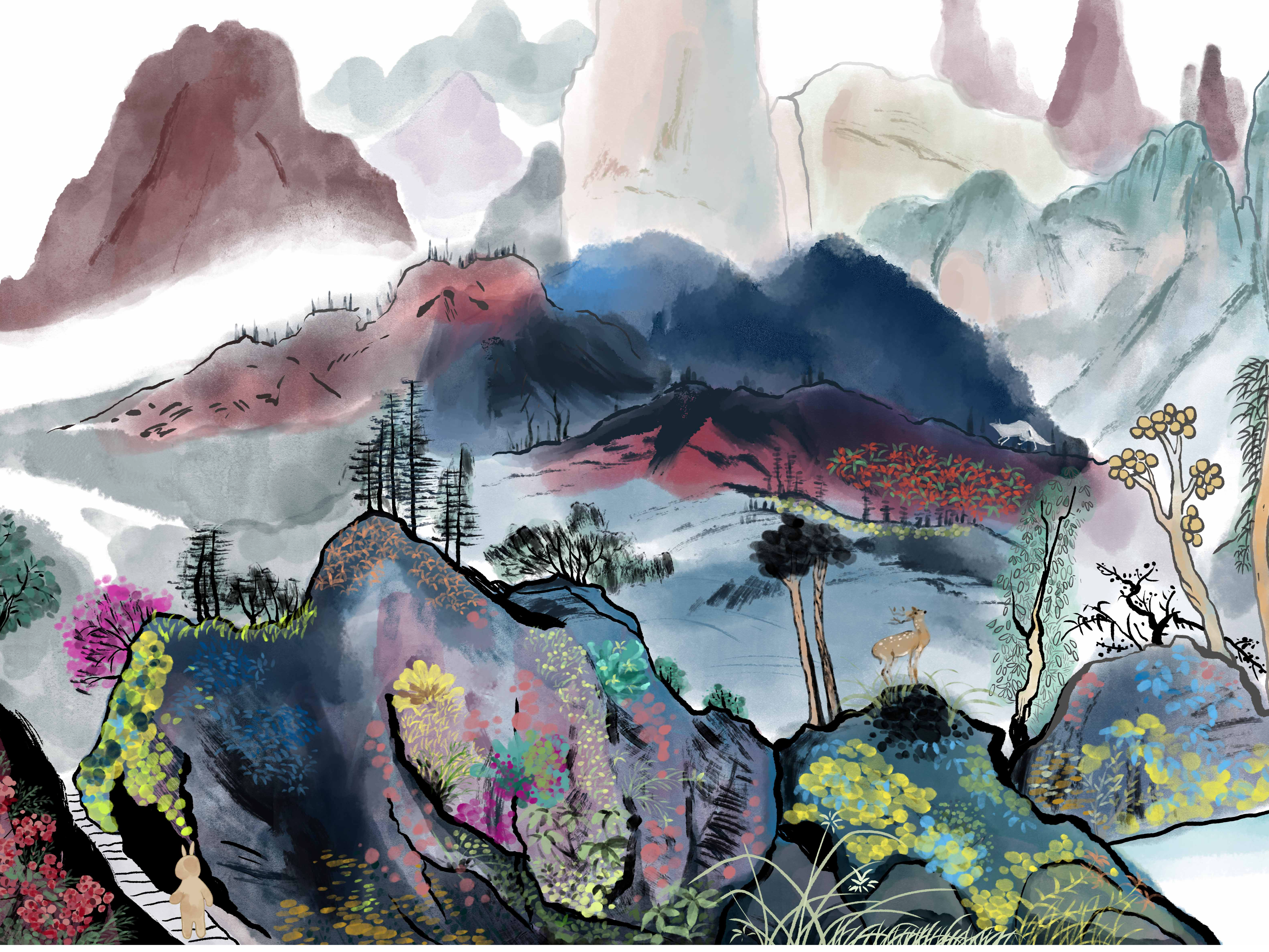 兔访花果山