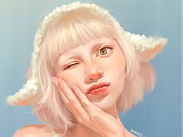 厚涂寫實(shí)頭像插畫