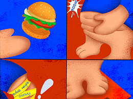 BUBI插画小故事-卡路里警告!别再吃啦!