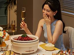 电商摄影丨七彩叮当分体式电煮锅