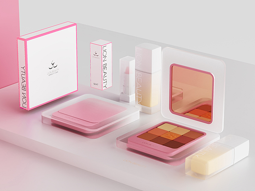 LION BEAUTY彩妆产品设计造型设计产品建模效果图渲染