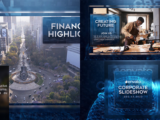 AE模板 | 未来派科幻艺术空间公司企业集团业务板块