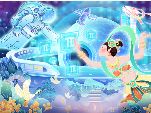 神话与科技 元宇宙（个人主页-ZNjEwODA3NjQ=） - 商业插画 - 站酷设计师哈米瓜甜原创素材 - 站酷ZCOOL