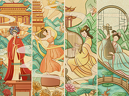 國潮插畫—相機里的古風(fēng)女子