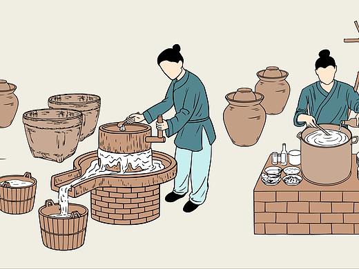 岳阳楼米粉品牌品宣插画