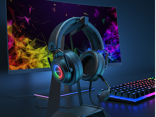 3C类目键盘鼠标耳机建模渲染效果图