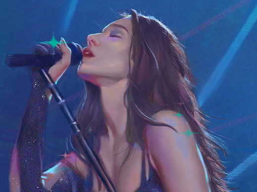 Dua Lipa写实绘画 厚涂