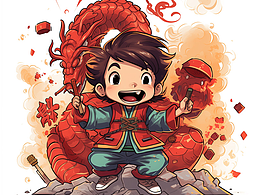 甲辰龙年丨龙年插画 -福娃系列