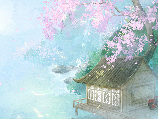 桃花仙人种桃树，又折花枝当酒钱