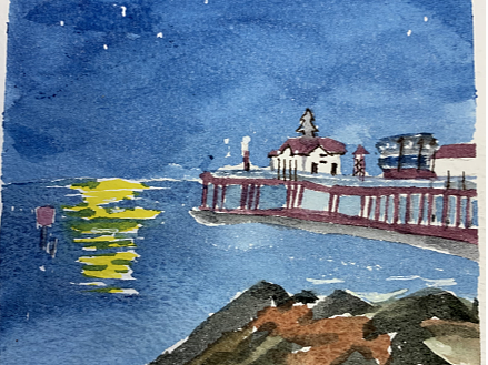 手绘速写day24-夜晚