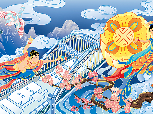 大同-飛天（個人主頁-ZNjA3NTg2OTI=） - 商業(yè)插畫 - 站酷設計師陣雨與余原創(chuàng)素材 - 站酷ZCOOL