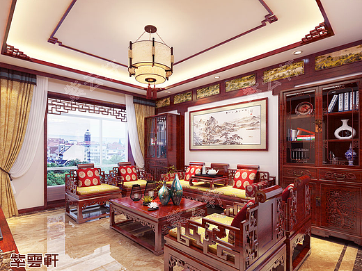 河北中式别墅装修装饰牌面十足的室内设计