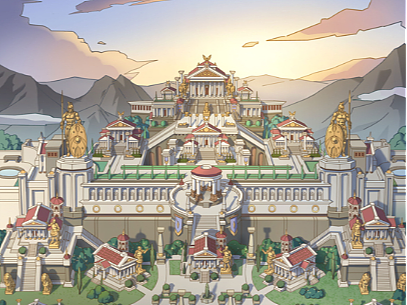 神庙主场景（个人主页-ZNTkyNDYzMzI=） - 游戏原画 - 站酷设计师天才眼镜跟风狗原创素材 - 站酷ZCOOL