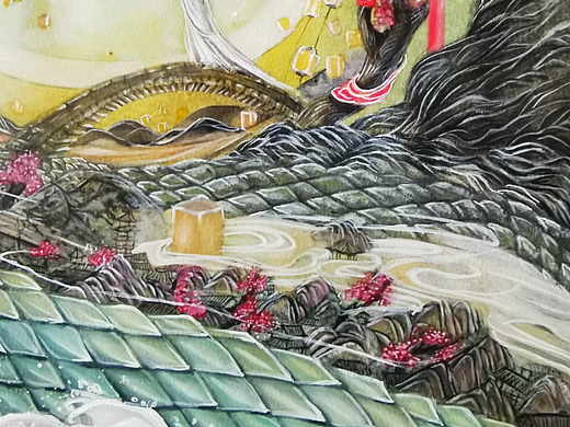 古风水彩插画-《断桥》
