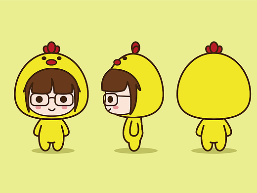 吉祥物三视图（个人主页-ZNjU1MzQ2MDQ=） - IP形象 - 站酷设计师笔叶子一原创素材 - 站酷ZCOOL