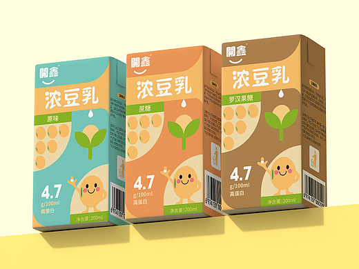 開鑫浓豆乳包装设计