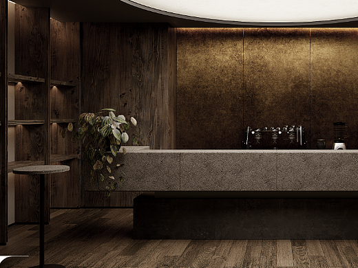 Corona渲染QUAR.K Cafe / 100A associates