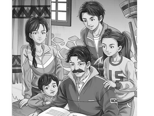 小说动漫内页插图灰度