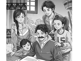 小说动漫内页插图灰度