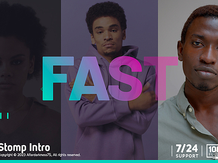 AE模板|高级时尚创意节奏街拍博主宣传模特展示花絮