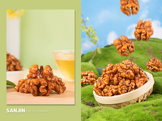 零食拍摄 | 琥珀核桃仁 | Sanjin X 杭之淘（个人主页-ZNjc3MzgxMTY=） - 产品摄影 - 站酷设计师三斤Y三斤原创素材 - 站酷ZCOOL