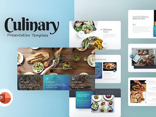 30页餐厅介绍餐饮美食主题国外PPT模板