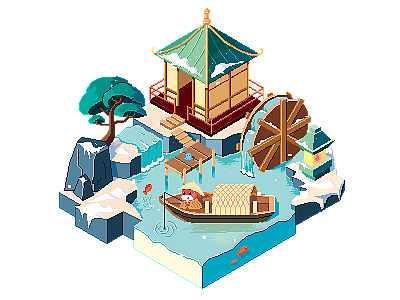 像素，2.5D学科小场景