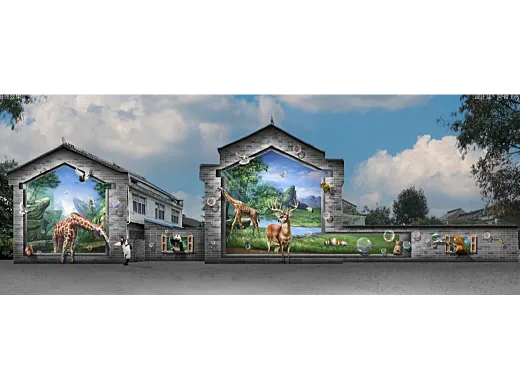 农村3D墙面设计