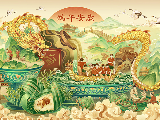 端午节主题插画