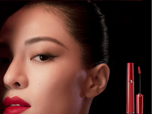阿玛尼传奇红管新品「丹砂」系列唇釉kv/原生页