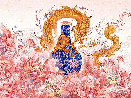 【古物焕新】“大清乾隆年制”款粉彩盘龙天球瓶