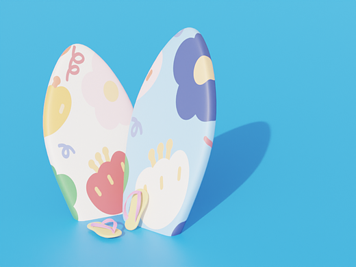 Blender春日创作打卡挑战04冲浪板