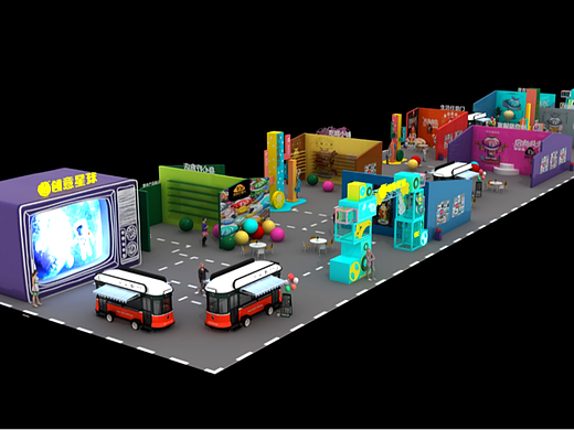 廣告節(jié)展位效果圖（個人主頁-ZNjY0OTI1Njg=） - 場景 - 站酷設(shè)計師3D設(shè)計工作室原創(chuàng)素材 - 站酷ZCOOL