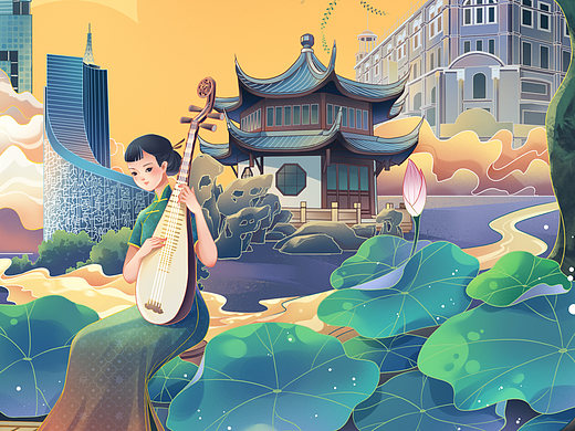 【星蔚 X 站酷 X 长三角铁路】设计比赛KV插画