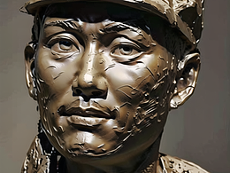 照片转雕塑效果图