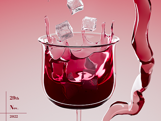 C4D建模《红酒杯》