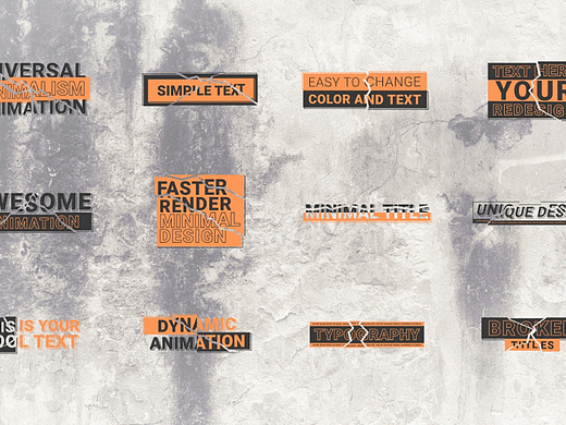 PR模板 | 创意设计碎玻璃效果动画标题介绍活动公告