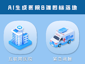 AI生成医院相关B端图标落地练习