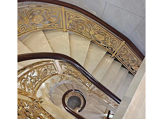 郁金香型楼梯护栏铜艺楼梯护栏雕花