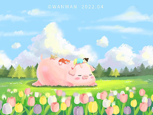 第一套原创治愈系插画集，请多指教